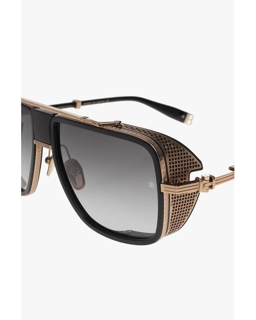 Balmain White Logo Sunglasses for men