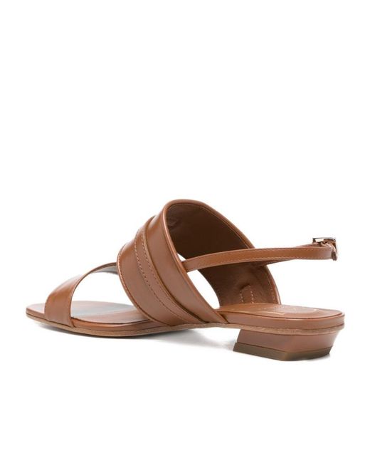 Roger Vivier Brown Buckle-Detailed Slingback Sandals