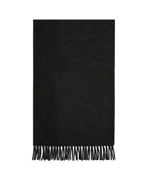 Max Mara Black Camel Logo Stole