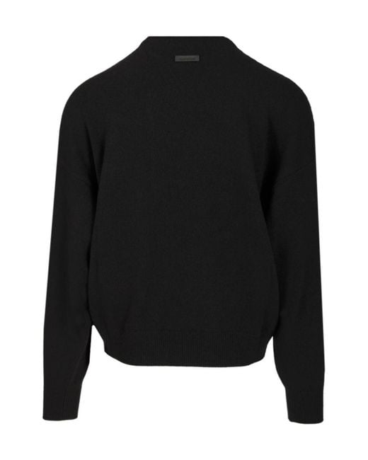 Fear Of God Black Relaxed Fit Knit Crewneck Jumper for men