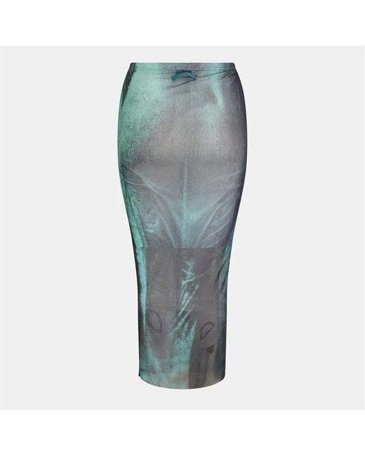 Jean Paul Gaultier Green Midi Skirt