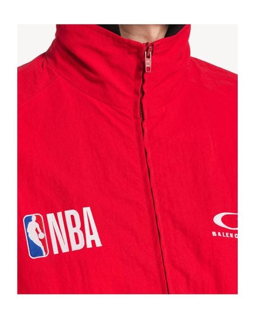 Balenciaga Red Nba Logo Track Jacket for men