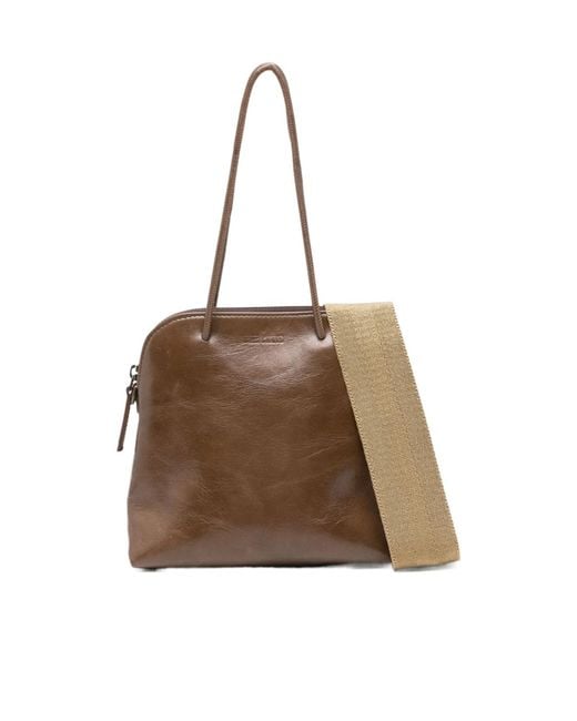 Uma Wang Brown Double Handle Shoulder Bag