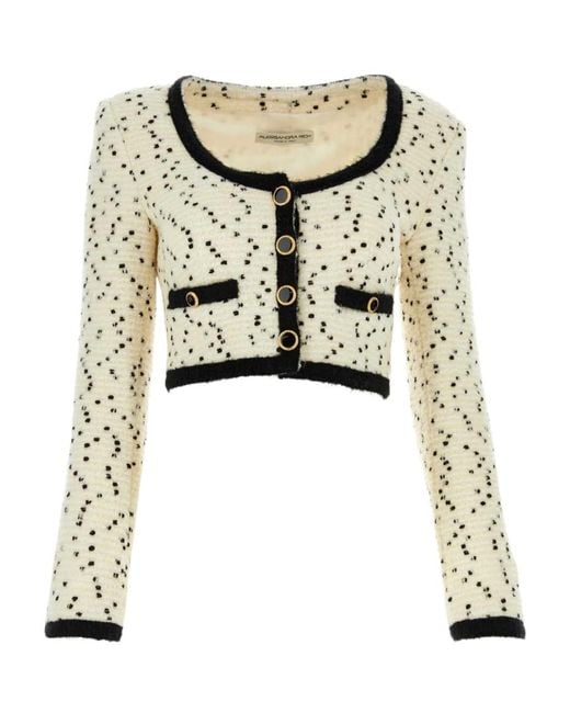 Alessandra Rich Natural Long-Sleeved Casual Jacket
