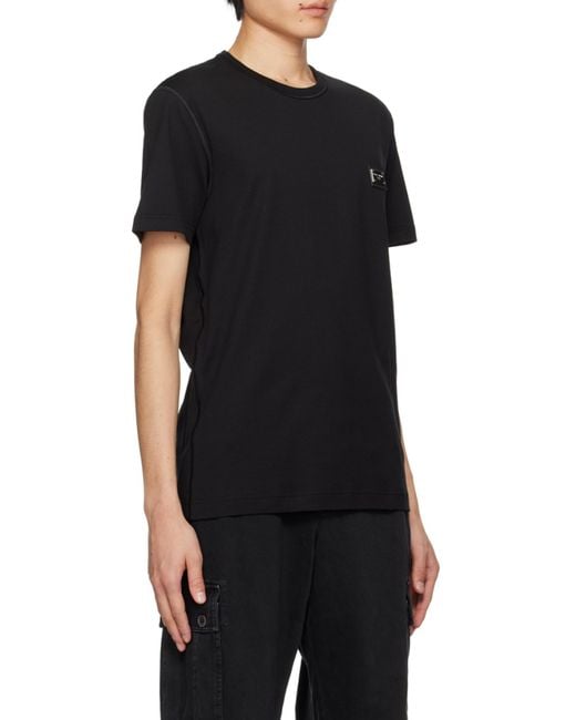 Dolce & Gabbana Black Item O-Neck Short-Sleeved T-Shirt for men