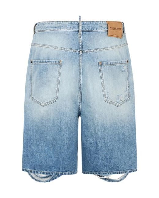 DSquared² Blue Distressed Jeans for men