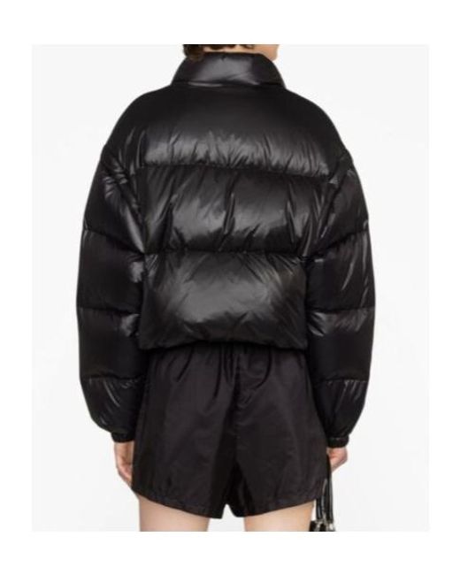 Prada Black Logo-Plaque Detachable-Sleeved Jacket