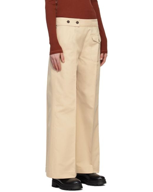 Studio Nicholson Natural Low Rise Tailored Straight-Leg Trousers
