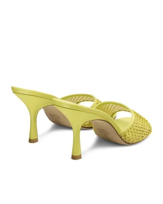 Stuart Weitzman Yellow Bareitall Shine Sandal 85