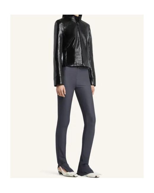 Courreges Black Courrèges Buckle-Neck Zipped City Jacket