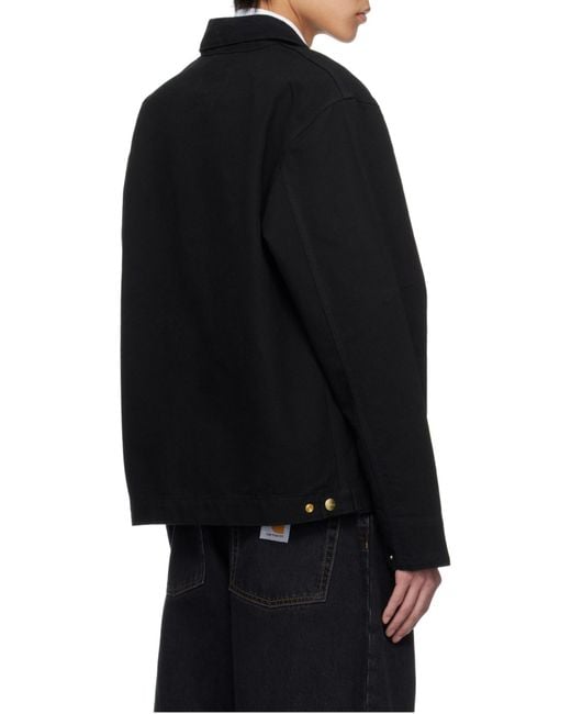 Carhartt Black Detroit Logo Patch Jacket for men