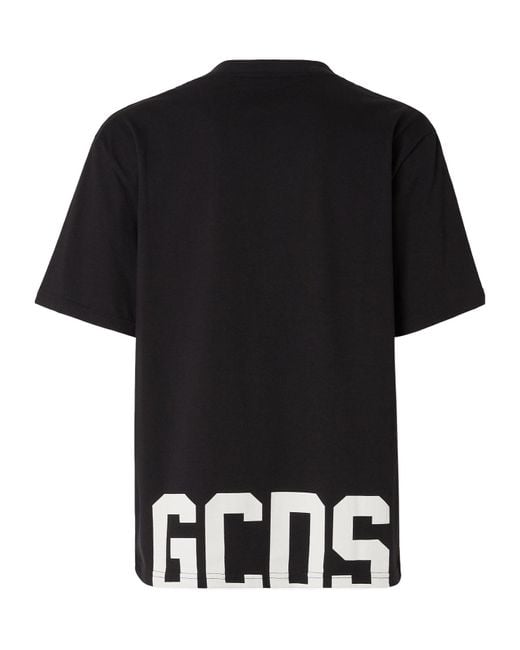 Gcds Black Low Band Logo Regular T-Shirt for men