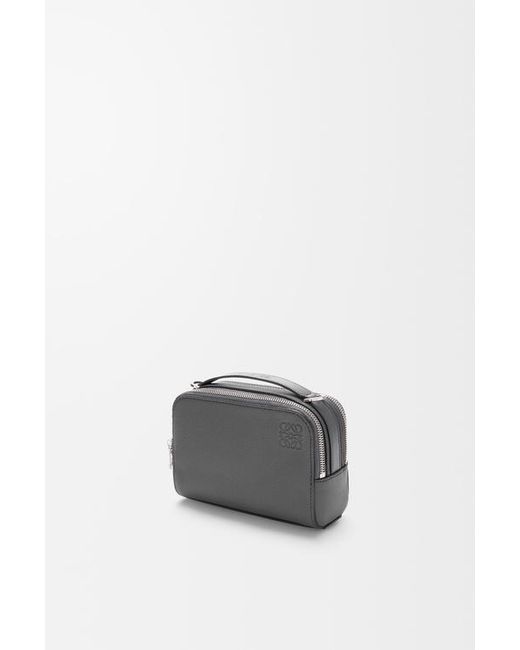 Loewe Gray Logo Embossed Mini Camera Bag for men