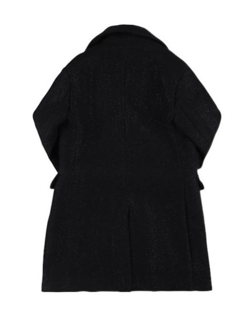 Balmain Black Wool Blend Coat
