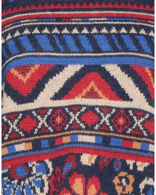 Farm Rio Blue Intarsia-Knit Jumper