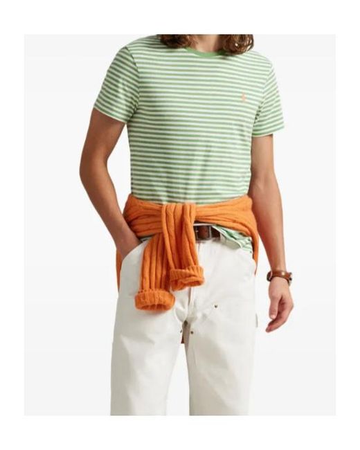 Polo Ralph Lauren Green Striped T-Shirt for men