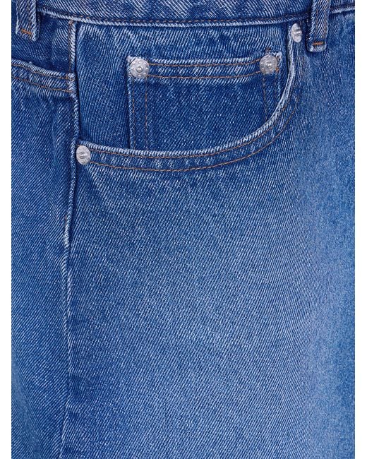 A.P.C. Blue High-Waisted Five-Pocket Mini Skirt