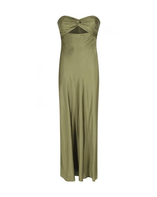 Essentiel Antwerp Green Jetlife Strapless Midi Dress