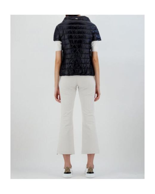 Herno Blue Short-Sleeve Quilted Jacket