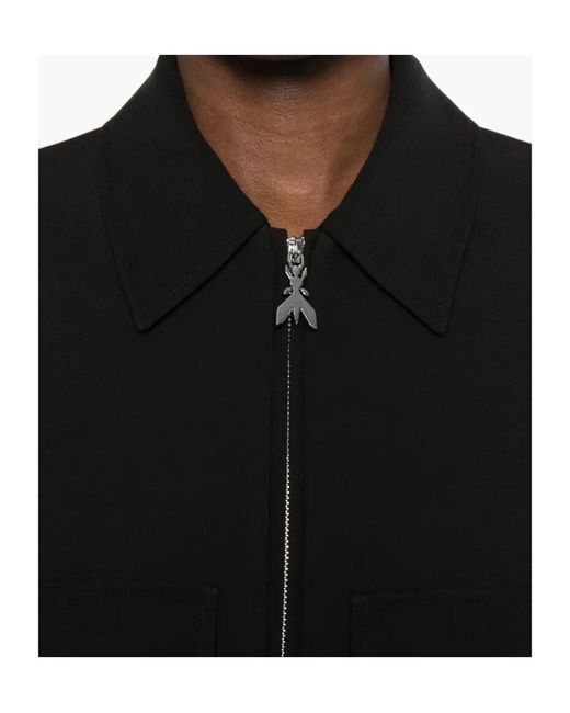 Patrizia Pepe Black Zip-Up Twill Sporty Jacket
