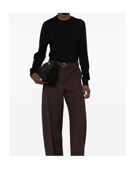 Pinko Black Lourdes Crew-Neck Sweater