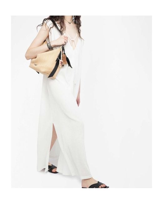 Zadig & Voltaire White Rimati Maxi Dress