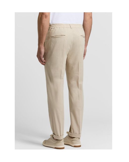Peserico Natural Pleated Tailored Trousers for men