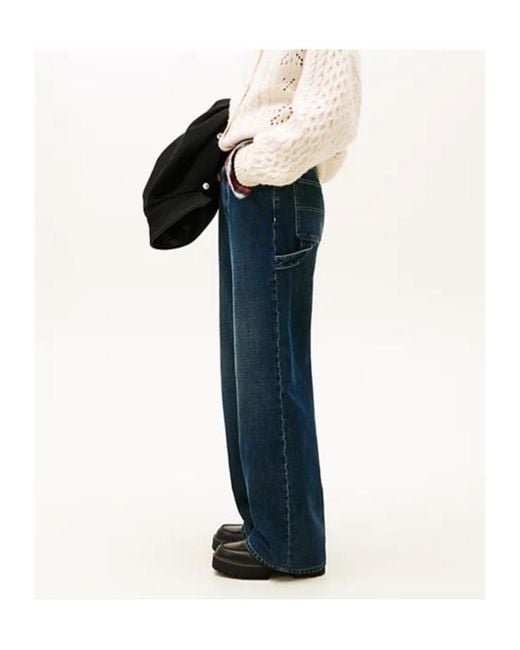 Tommy Hilfiger Blue Tommy Girl Low Rise Relaxed Straight Leg Jeans