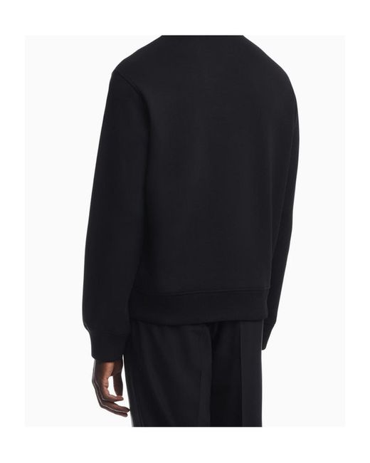 Emporio Armani Black Crew-Neck Sweatshirt for men