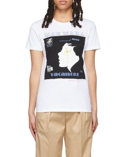 Max Mara Black Printed Pattern Short-Sleeved T-Shirt