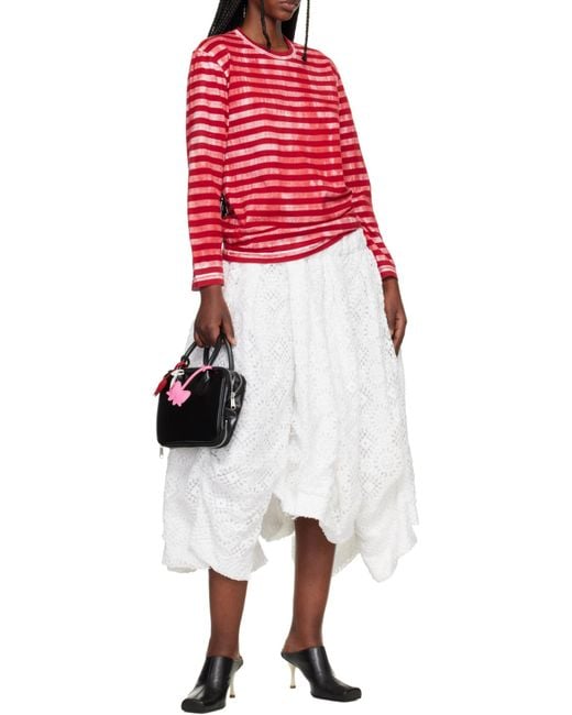 Comme des Garçons Red Striped T-Shirt