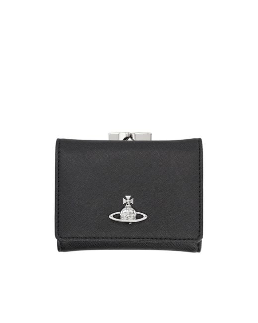 Vivienne Westwood Black Orb Trifold Wallet