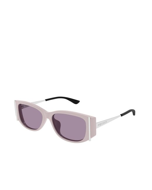McQueen Purple Eyewear Oval Frame Sunglasses