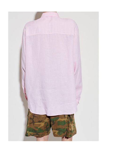 DSquared² Pink Long-Sleeved Buttoned Shirt for men