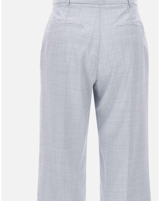 Eleventy Gray Straight-Leg Tailored Pants