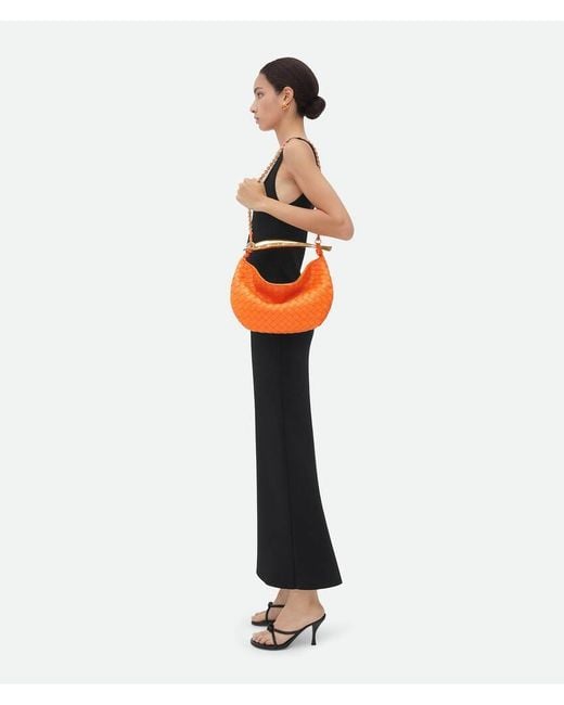 Bottega Veneta Orange Sardine Leather Tote Bag