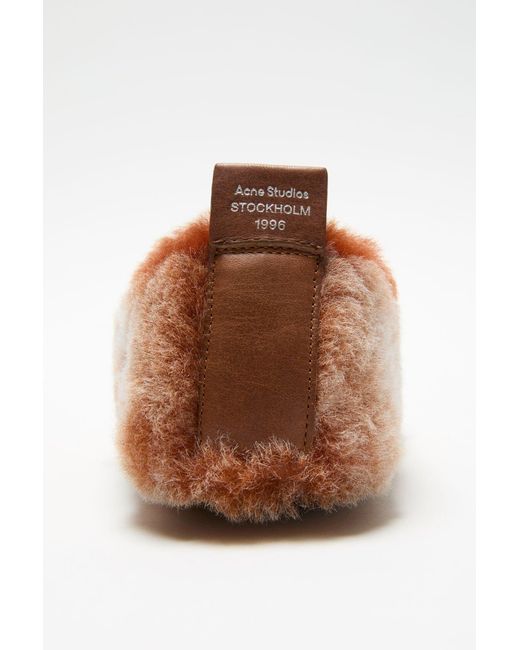 Acne Brown Shearling Loafers