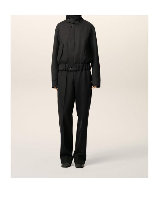 AMI Black Harrington Wool Jacket for men