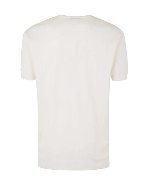 Lemaire White Short-Sleeved Crewneck T-Shirt for men