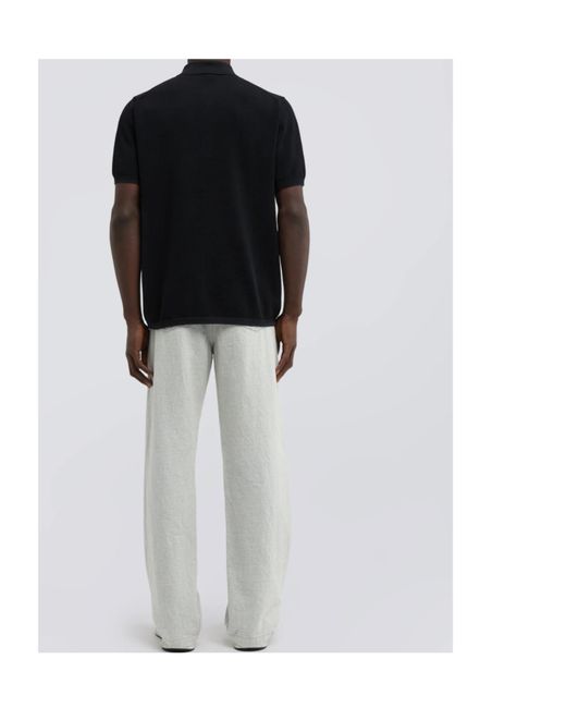 Aspesi Black Short-Sleeve Polo Shirt for men