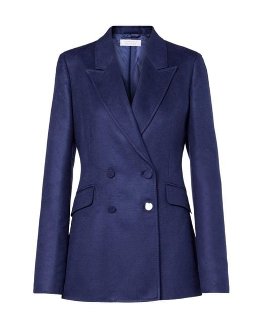 Gabriela Hearst Blue Stephanie Silk Blazer