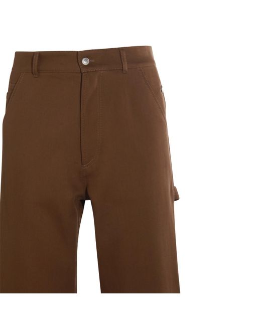 Moschino Brown Belt Loop Casual Pants for men