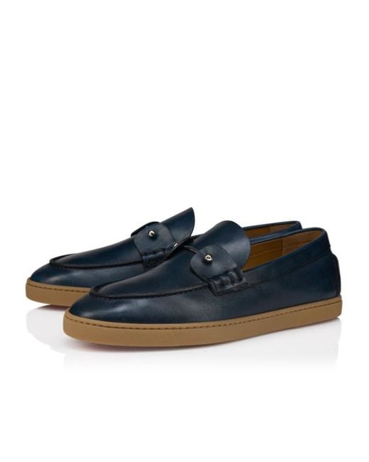 Christian Louboutin Blue Round-Toe Loafers for men