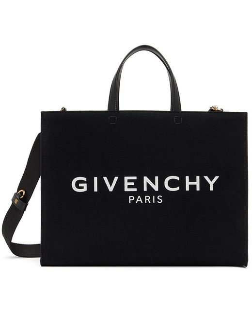 Givenchy Black Logo Printed Top Handle Bag