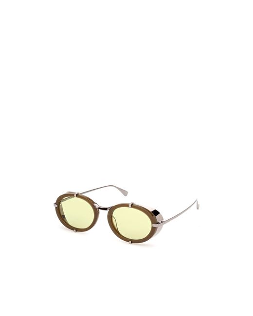 Max Mara Metallic Oval Frame Sunglasses