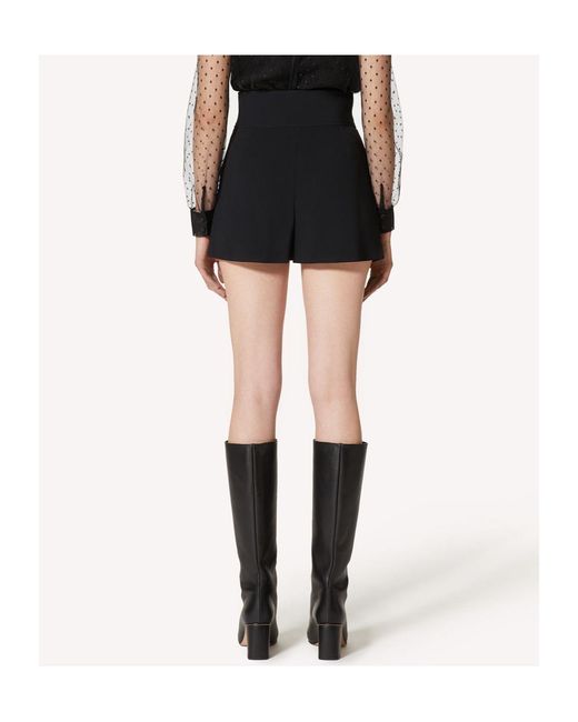 RED Valentino Black Belted Shorts