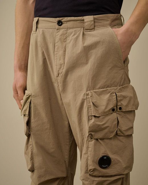 C P Company Natural Loose Fit Cargo Pants for men