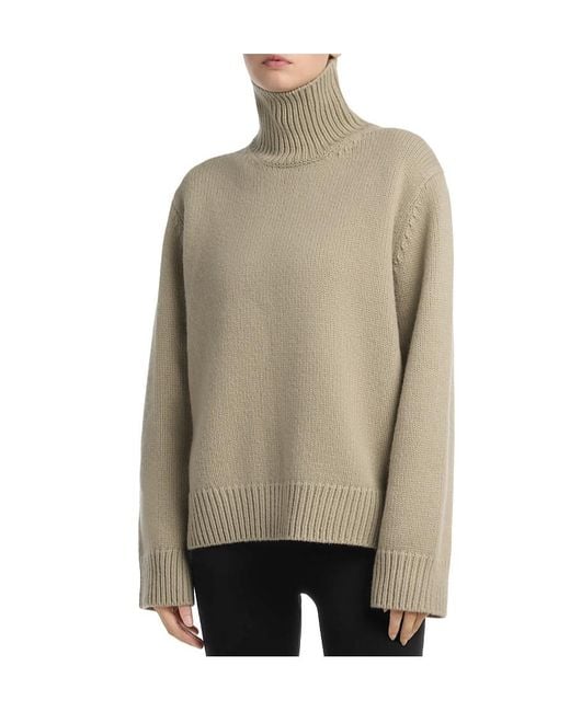 Totême Natural Long-Sleeve Turtleneck Sweater