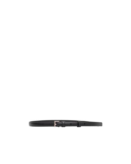 Prada White Saffiano Slim Belt