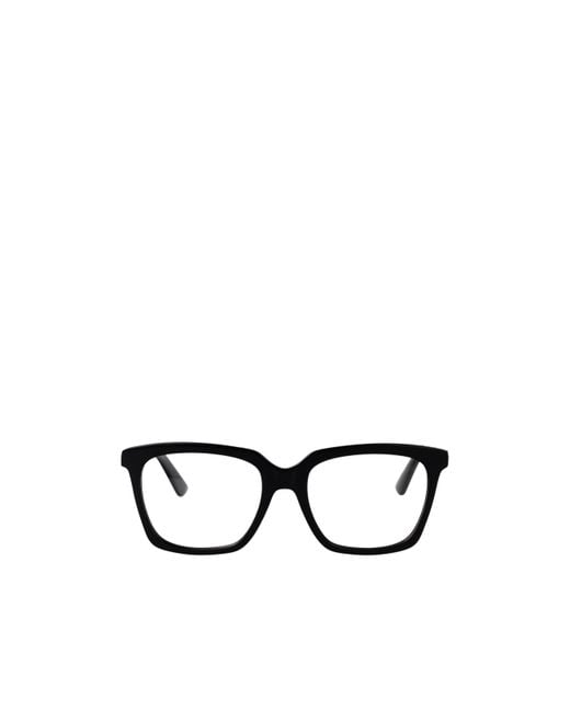 McQueen White Eyewear Square Frame Glasses